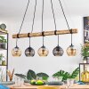 Koyoto Lampadario a sospensione, Lampada a sfera, Lampada a sospensione Écru, Nero, 5-Luci