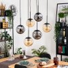 Gastor Lampadario a sospensione, Lampada a sfera, Lampada a sospensione Ambrato, Grigio fumo, 6-Luci