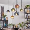 Koyoto Lampadario a sospensione, Lampada a sfera, Lampada a sospensione Blu, Oro, Verde, Chiaro, Ramato, 6-Luci