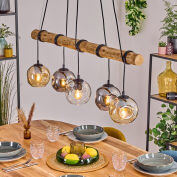 Ripoll Lampadario a sospensione, Lampada a sfera, Lampada a sospensione Écru, Nero, 5-Luci