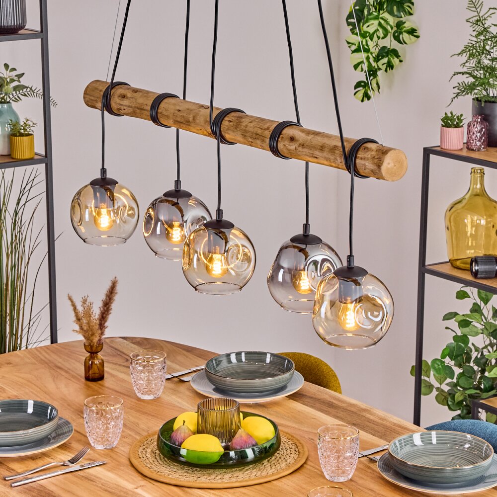 Ripoll Lampadario a sospensione, Lampada a sfera, Lampada a sospensione Écru, Nero, 5-Luci main product photo