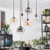 Ripoll Lampadario a sospensione, Lampada a sfera, Lampada a sospensione Ambrato, Chiaro, Grigio fumo, 6-Luci