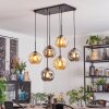 Ripoll Lampadario a sospensione, Lampada a sfera, Lampada a sospensione Ambrato, Grigio fumo, 6-Luci