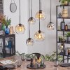 Ripoll Lampadario a sospensione, Lampada a sfera, Lampada a sospensione Ambrato, Chiaro, Grigio fumo, 6-Luci