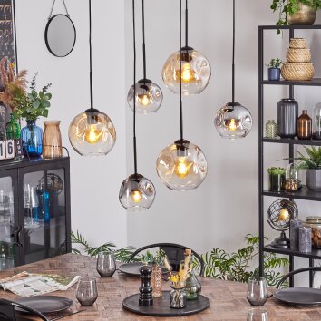 Ripoll Lampadario a sospensione, Lampada a sfera, Lampada a sospensione Ambrato, Chiaro, Grigio fumo, 6-Luci Ripoll Lampadario a sospensione, Lampada a sfera, Lampada a sospensione Ambrato, Chiaro, Grigio fumo, 6-Luci