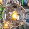 Koyoto Lampadario a sospensione, Lampada a sfera, Lampada a sospensione Chiaro, Grigio fumo, 6-Luci