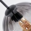 Koyoto Lampadario a sospensione, Lampada a sfera, Lampada a sospensione Chiaro, Grigio fumo, 6-Luci