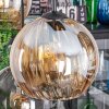 Koyoto Lampadario a sospensione, Lampada a sfera, Lampada a sospensione Ambrato, Grigio fumo, 6-Luci