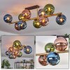 Gastor Plafoniera, Lampada a sfera Oro, Nero, 10-Luci