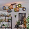 Gastor Plafoniera, Lampada a sfera Oro, Nero, 10-Luci