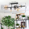 Koyoto Plafoniera, Lampada a sfera Nero, 5-Luci