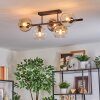 Koyoto Plafoniera, Lampada a sfera Nero, 5-Luci