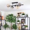 Koyoto Plafoniera, Lampada a sfera Nero, 5-Luci