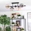 Koyoto Plafoniera, Lampada a sfera Nero, 5-Luci