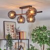 Koyoto Plafoniera, Lampada a sfera Nero, 5-Luci
