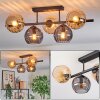 Koyoto Plafoniera, Lampada a sfera Nero, 5-Luci