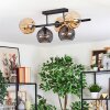 Koyoto Plafoniera, Lampada a sfera Nero, 5-Luci