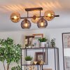 Koyoto Plafoniera, Lampada a sfera Nero, 5-Luci