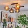 Koyoto Plafoniera, Lampada a sfera Nero, 5-Luci