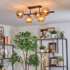 Koyoto Plafoniera, Lampada a sfera Nero, 5-Luci