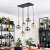 Gastor Lampadario a sospensione, Lampada a sfera, Lampada a sospensione Nero, 6-Luci