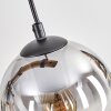 Koyoto Lampadario a sospensione, Lampada a sfera, Lampada a sospensione Écru, Nero, 4-Luci