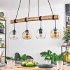 Koyoto Lampadario a sospensione, Lampada a sfera, Lampada a sospensione Écru, Nero, 4-Luci