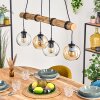 Koyoto Lampadario a sospensione, Lampada a sfera, Lampada a sospensione Écru, Nero, 4-Luci