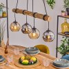 Koyoto Lampadario a sospensione, Lampada a sfera, Lampada a sospensione Écru, Nero, 4-Luci