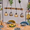 Koyoto Lampadario a sospensione, Lampada a sfera, Lampada a sospensione Écru, Nero, 4-Luci