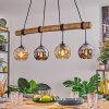Koyoto Lampadario a sospensione, Lampada a sfera, Lampada a sospensione Écru, Nero, 4-Luci