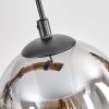 Koyoto Lampadario a sospensione, Lampada a sfera, Lampada a sospensione Écru, Nero, 4-Luci