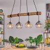 Koyoto Lampadario a sospensione, Lampada a sfera, Lampada a sospensione Écru, Nero, 4-Luci