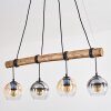 Koyoto Lampadario a sospensione, Lampada a sfera, Lampada a sospensione Écru, Nero, 4-Luci