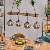 Koyoto Lampadario a sospensione, Lampada a sfera, Lampada a sospensione Écru, Nero, 4-Luci