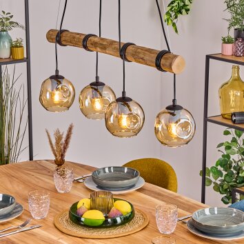 Ripoll Lampadario a sospensione, Lampada a sfera, Lampada a sospensione Écru, Nero, 4-Luci Ripoll Lampadario a sospensione, Lampada a sfera, Lampada a sospensione Écru, Nero, 4-Luci