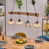 Koyoto Lampadario a sospensione, Lampada a sfera, Lampada a sospensione Écru, Nero, 4-Luci