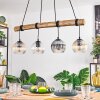 Koyoto Lampadario a sospensione, Lampada a sfera, Lampada a sospensione Écru, Nero, 4-Luci