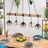 Koyoto Lampadario a sospensione, Lampada a sfera, Lampada a sospensione Écru, Nero, 5-Luci