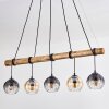 Koyoto Lampadario a sospensione, Lampada a sfera, Lampada a sospensione Écru, Nero, 5-Luci