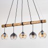 Koyoto Lampadario a sospensione, Lampada a sfera, Lampada a sospensione Écru, Nero, 5-Luci