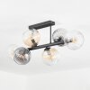 Koyoto Plafoniera, Lampada a sfera Ambrato, Chiaro, Grigio fumo, 6-Luci