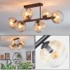 Koyoto Plafoniera, Lampada a sfera Ambrato, Chiaro, 6-Luci