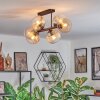 Koyoto Plafoniera, Lampada a sfera Ambrato, Chiaro, 6-Luci