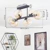 Koyoto Plafoniera, Lampada a sfera Ambrato, Chiaro, 6-Luci