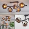 Koyoto Plafoniera, Lampada a sfera Cromo, Grigio fumo, 5-Luci