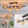 Koyoto Plafoniera, Lampada a sfera Ambrato, Chiaro, 5-Luci