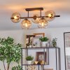 Koyoto Plafoniera, Lampada a sfera Ambrato, Chiaro, 5-Luci