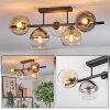 Koyoto Plafoniera, Lampada a sfera Ambrato, Chiaro, Grigio fumo, 5-Luci