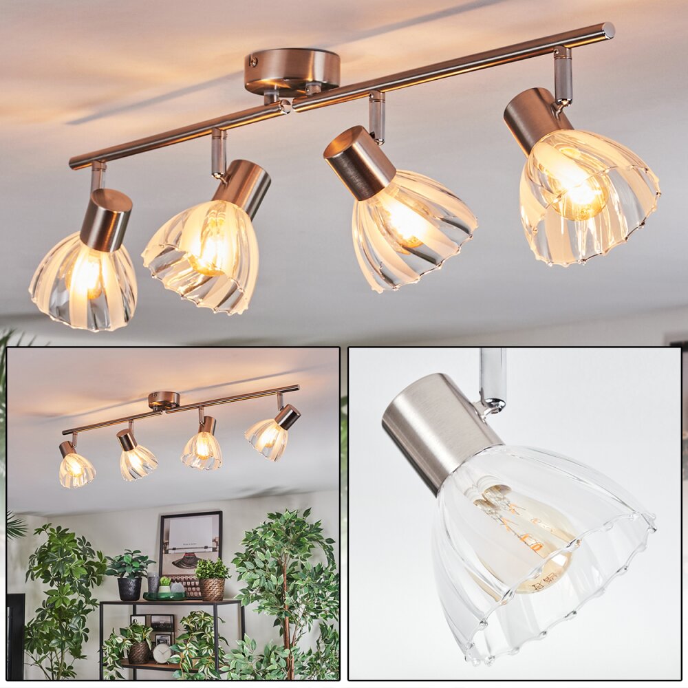 Saire Plafoniera, Faretto da soffitto Cromo, Nichel opaco, 4-Luci main product photo